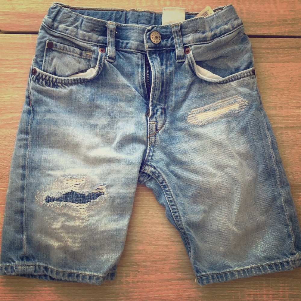 H&M boys adjustable waist Denim shorts 5/6